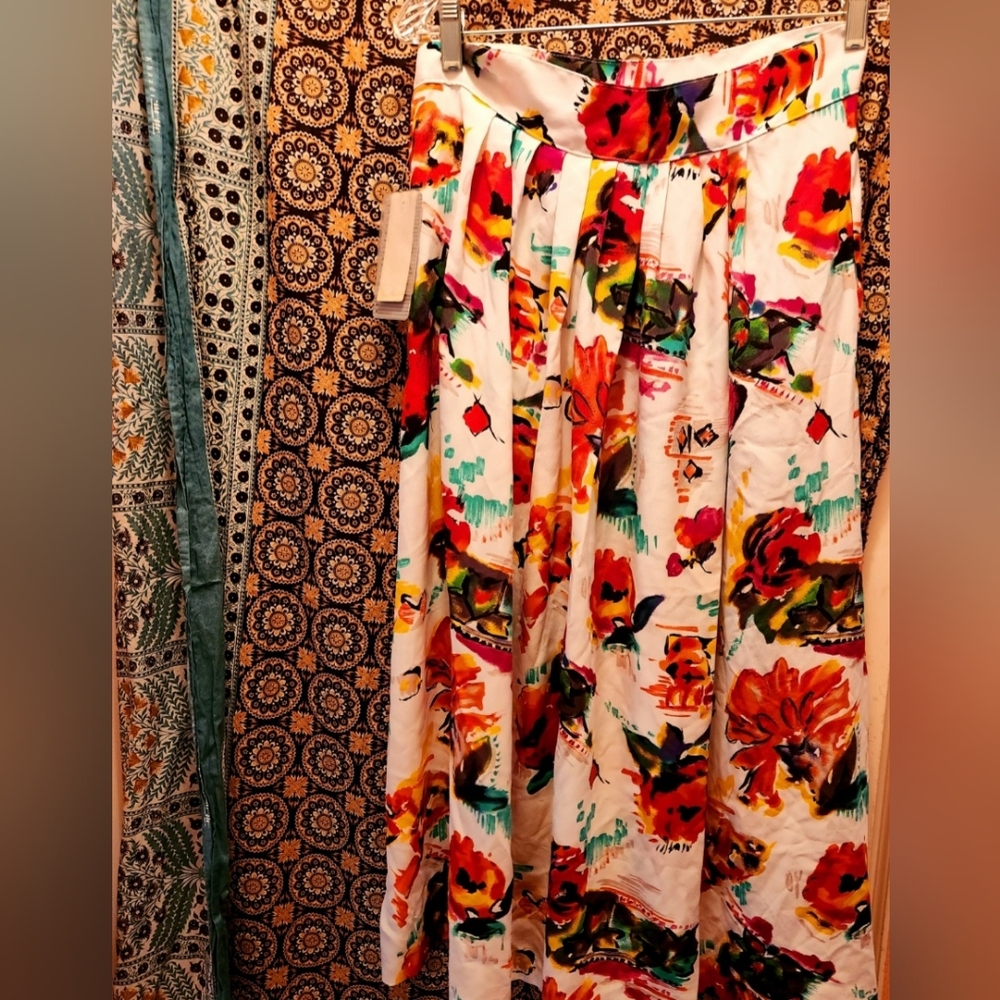 Floral Multicolor Skirt Vintage NWT